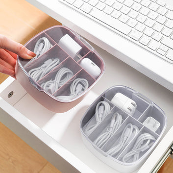 Dust-Proof Charging Cable Storage & Management Box