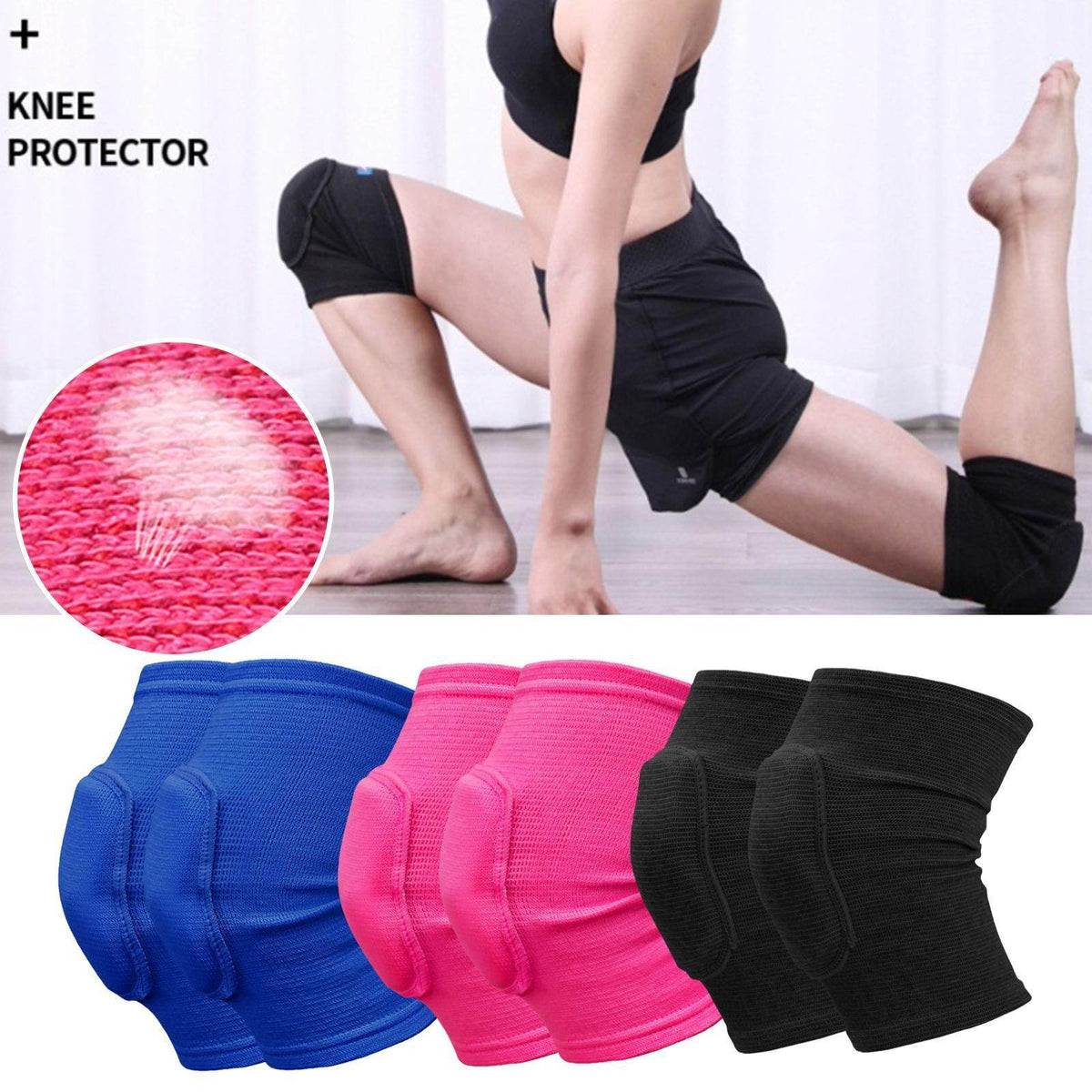 Sports Elastic Compression Knee Protector Set